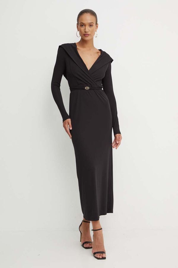 Twinset Haljina Twinset boja: crna, maxi, ravna, 242TF2151