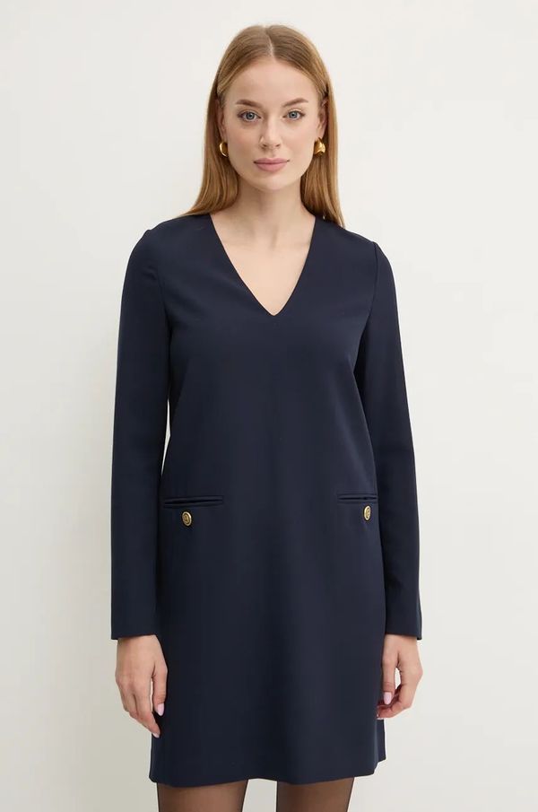 Twinset Haljina Twinset boja: tamno plava, mini, ravna, 242TT2102