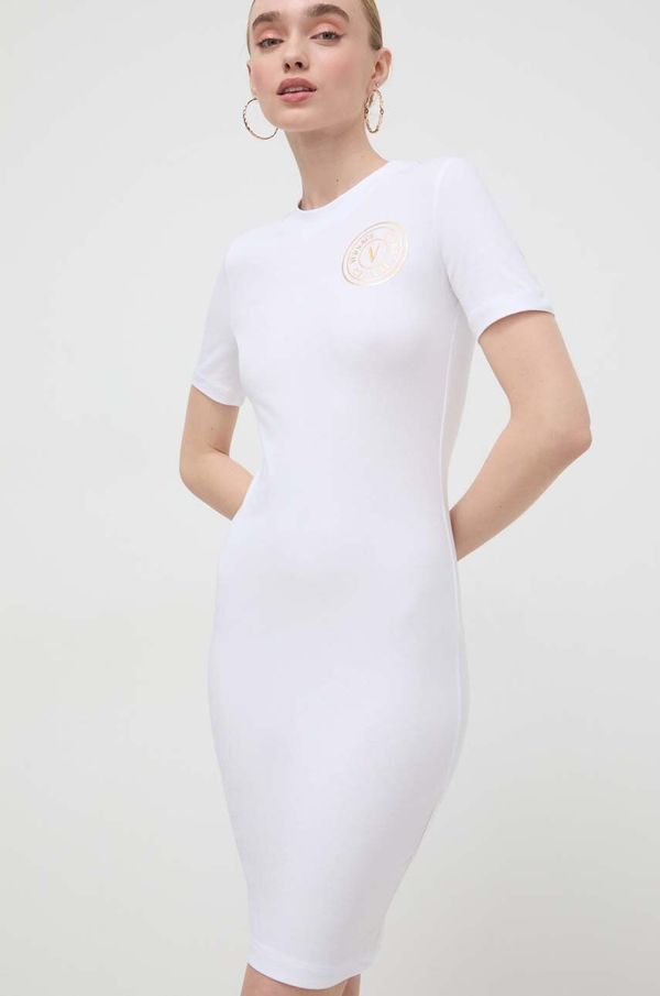 Versace Jeans Couture Haljina Versace Jeans Couture boja: bijela, mini, uska
