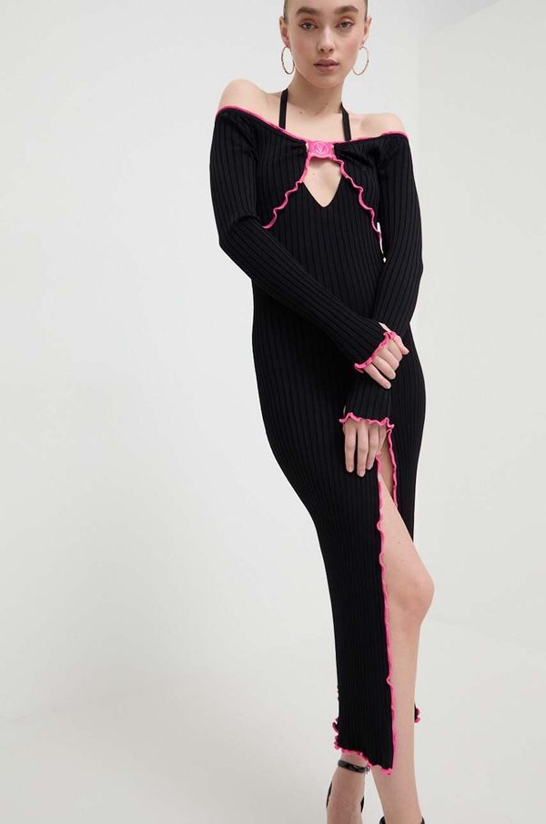 Versace Jeans Couture Haljina Versace Jeans Couture boja: crna, midi, uska