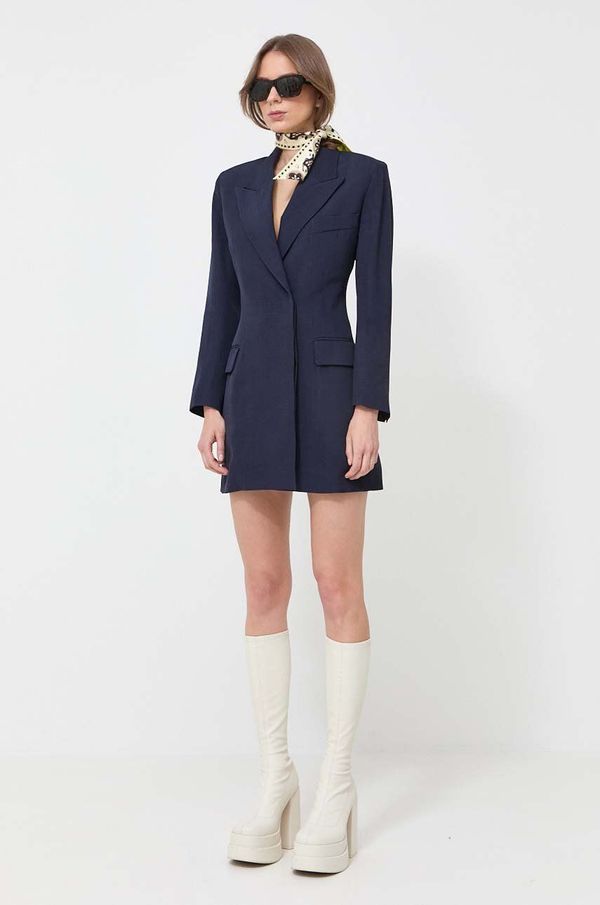 Victoria Beckham Haljina Victoria Beckham boja: tamno plava, mini, uska