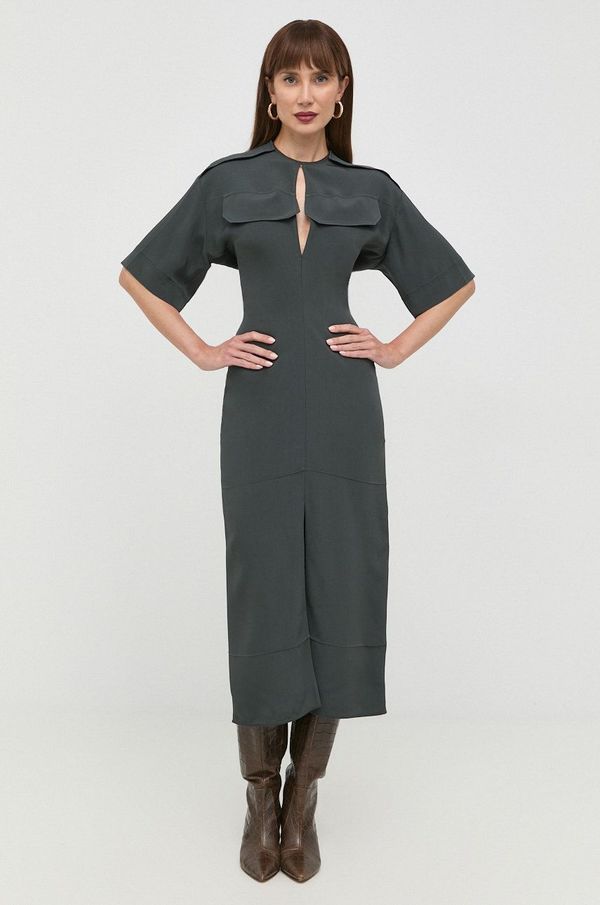 Victoria Beckham Haljina Victoria Beckham boja: zelena, maxi, ravna