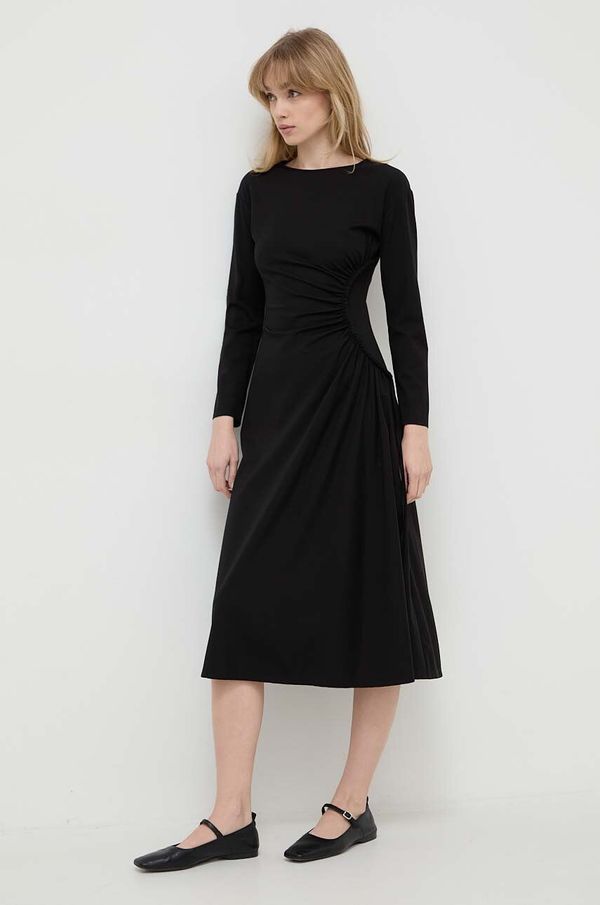Weekend Max Mara Haljina Weekend Max Mara boja: crna, midi, širi se prema dolje