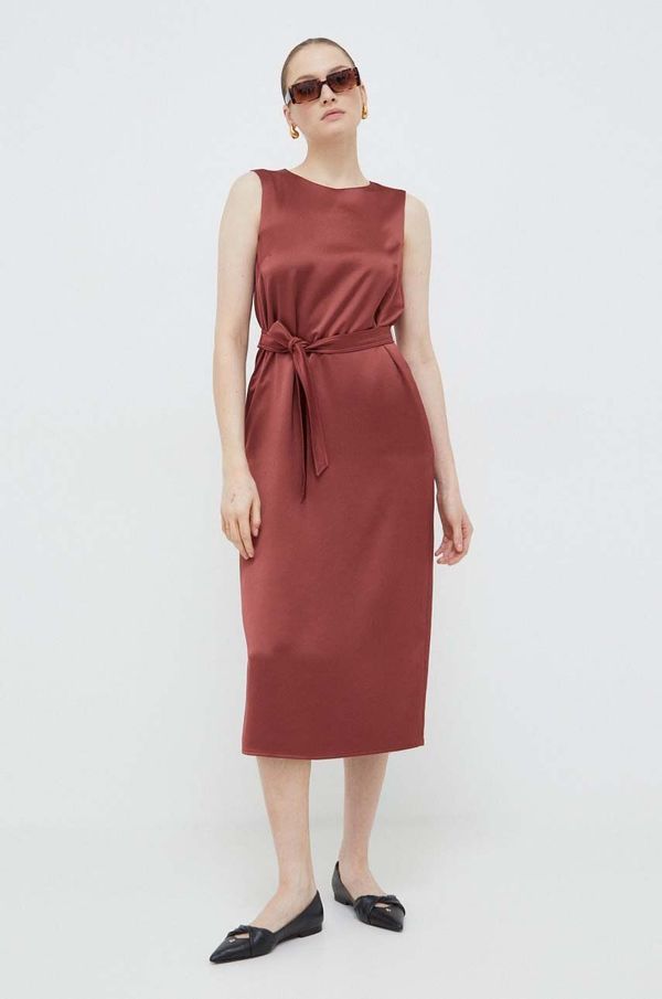 Weekend Max Mara Haljina Weekend Max Mara boja: crvena, midi, ravna