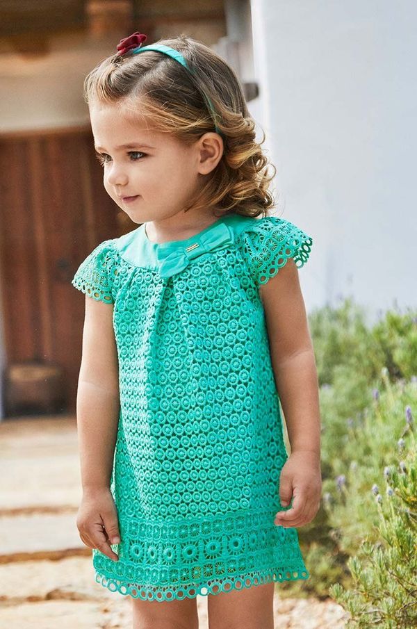 Mayoral Haljina za bebe Mayoral boja: tirkizna, mini, širi se prema dolje