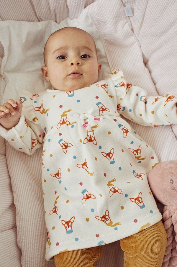 Zippy Haljina za bebe zippy boja: bijela, mini, širi se prema dolje