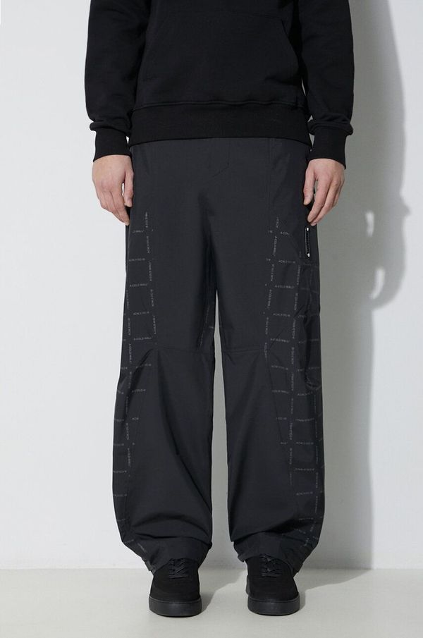 A-COLD-WALL* Hlače A-COLD-WALL* Grisdale Storm Pant za muškarce, boja: crna, ravni kroj, ACWMB176