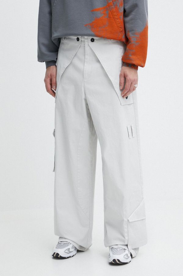 A-COLD-WALL* Hlače A-COLD-WALL* Overlay Cargo Pant za muškarce, boja: siva, cargo kroj, ACWMB276