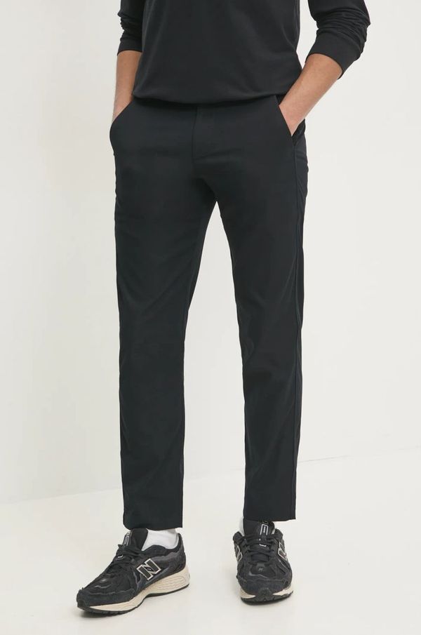 Abercrombie & Fitch Hlače Abercrombie & Fitch za muškarce, boja: crna, ravni kroj, KI130-4097