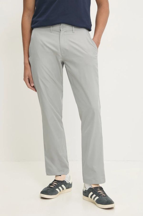 Abercrombie & Fitch Hlače Abercrombie & Fitch za muškarce, boja: siva, ravni kroj, KI130-4117
