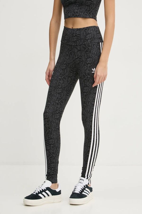 adidas Originals Hlače adidas Originals SNAKE AOP LGNGS za žene, boja: siva, s uzorkom, JC5751