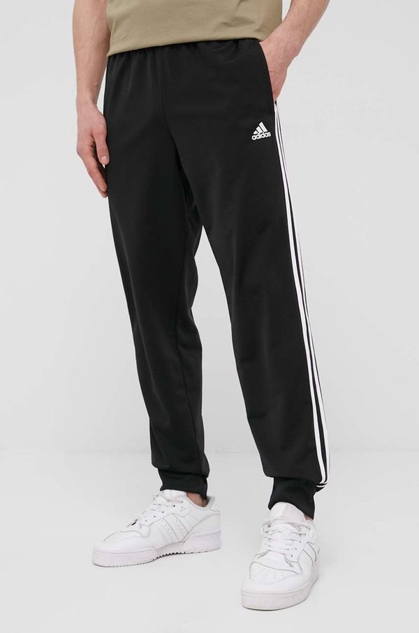 adidas Hlače adidas za muškarce, boja: crna, s aplikacijom H46105