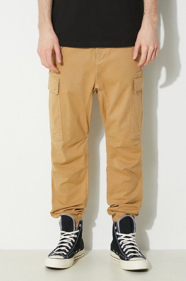 Alpha Industries Hlače Alpha Industries Airman za muškarce, boja: smeđa, cargo kroj, 188201.14-brown