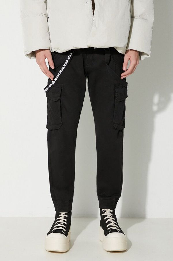 Alpha Industries Hlače Alpha Industries za muškarce, boja: crna