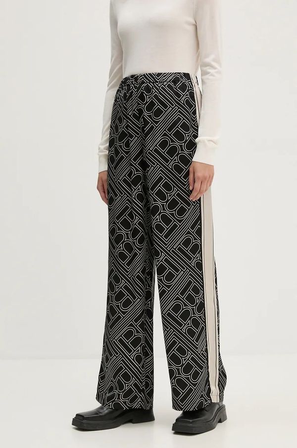 Bruuns Bazaar Hlače Bruuns Bazaar FloretBBRina pants za žene, boja: crna, ravni kroj, visoki struk, BBW4151