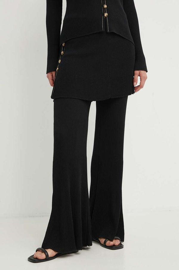 By Malene Birger Hlače By Malene Birger BOLONE za žene, boja: crna, trapez, visoki struk, Q72089005