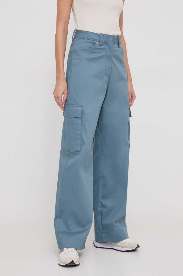 Calvin Klein Jeans Hlače Calvin Klein Jeans za žene, ravni kroj, visoki struk
