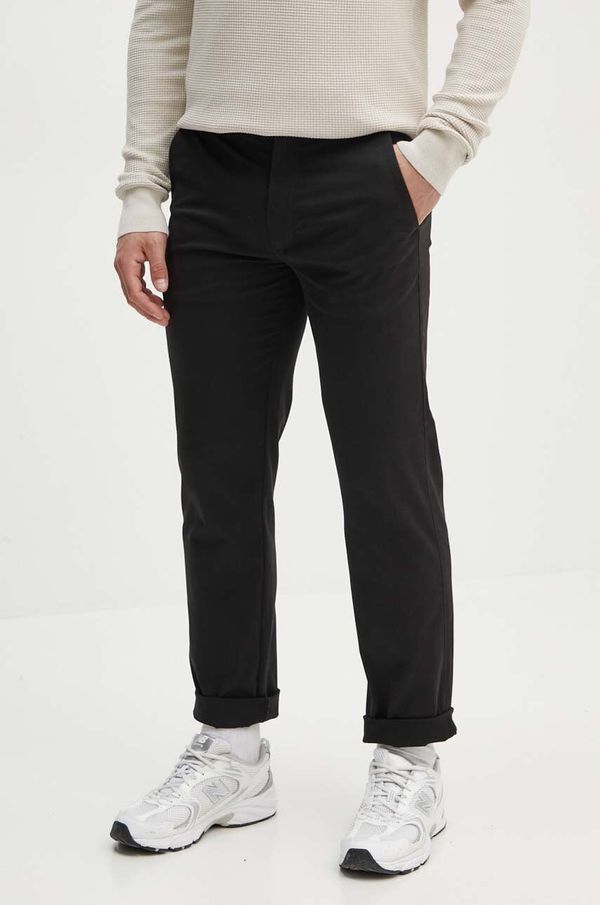 Calvin Klein Hlače Calvin Klein za muškarce, boja: crna, ravni kroj, K10K113692