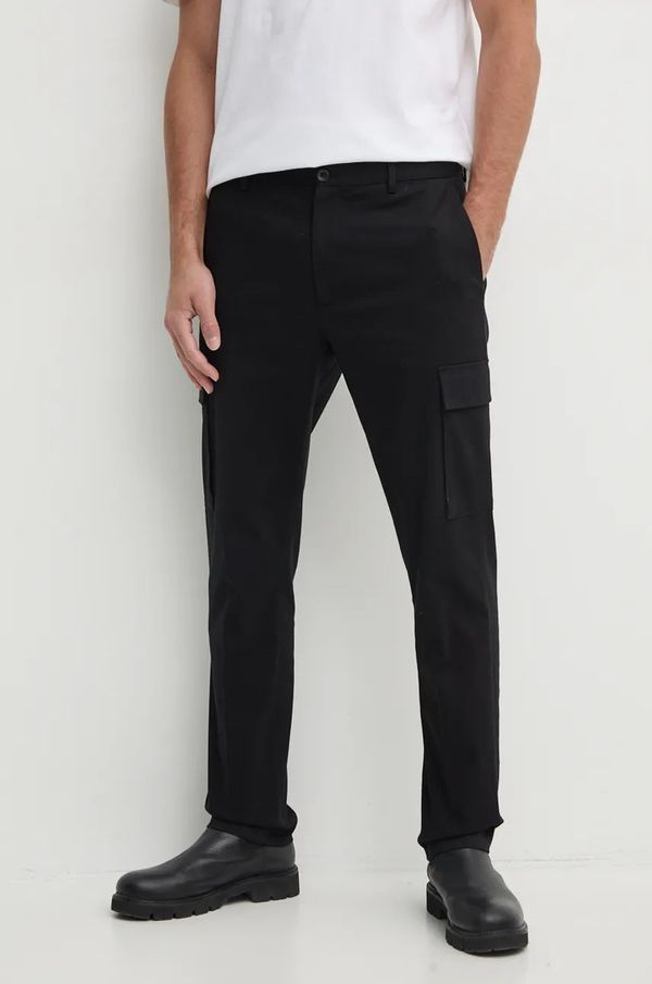 Calvin Klein Hlače Calvin Klein za muškarce, boja: crna, uski kroj, K10K113281