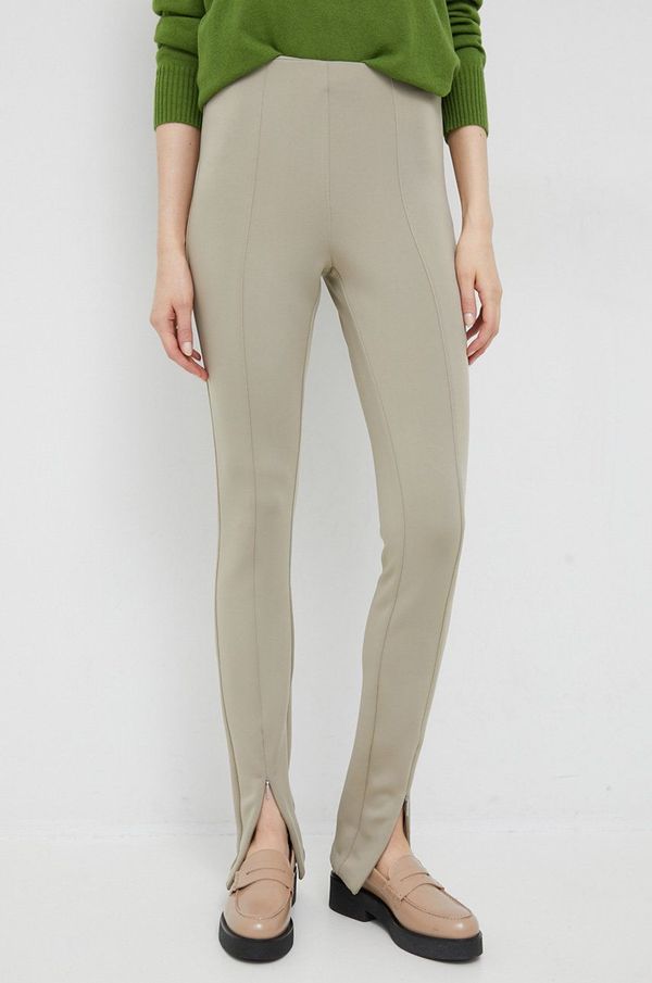 Calvin Klein Hlače Calvin Klein za žene, boja: bež