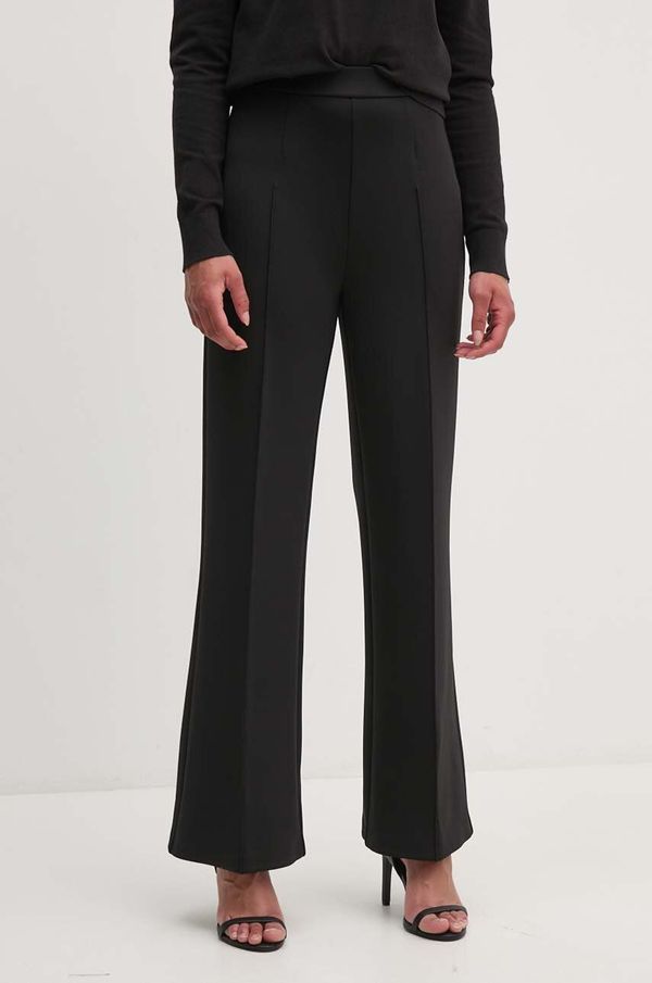Calvin Klein Hlače Calvin Klein za žene, boja: crna, ravni kroj, visoki struk, K20K207647