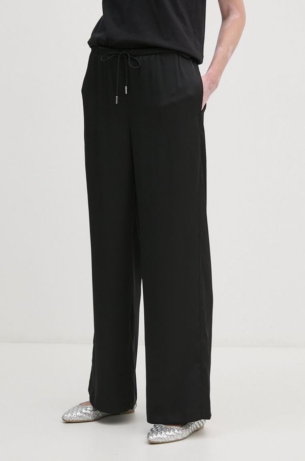 Calvin Klein Hlače Calvin Klein za žene, boja: crna, ravni kroj, visoki struk, K20K207765