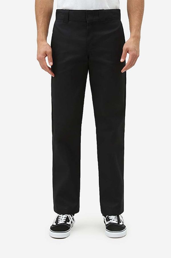 Dickies Hlače Dickies za muškarce, boja: crna, ravni kroj, DK0A4XK9BLK-black