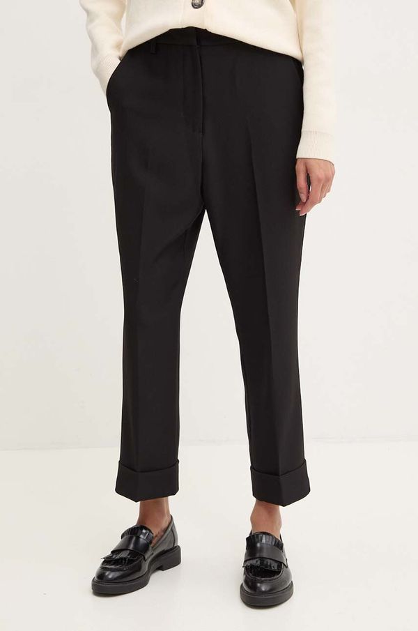 DKNY Hlače Dkny za žene, boja: crna, ravni kroj, visoki struk, D2G4A112