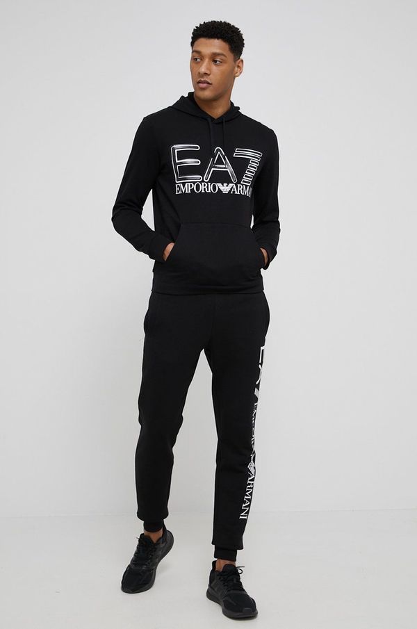 EA7 Emporio Armani Hlače EA7 Emporio Armani za muškarce, boja crna