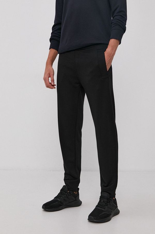 Emporio Armani Hlače Emporio Armani za muškarce, boja: crna, ravni kroj