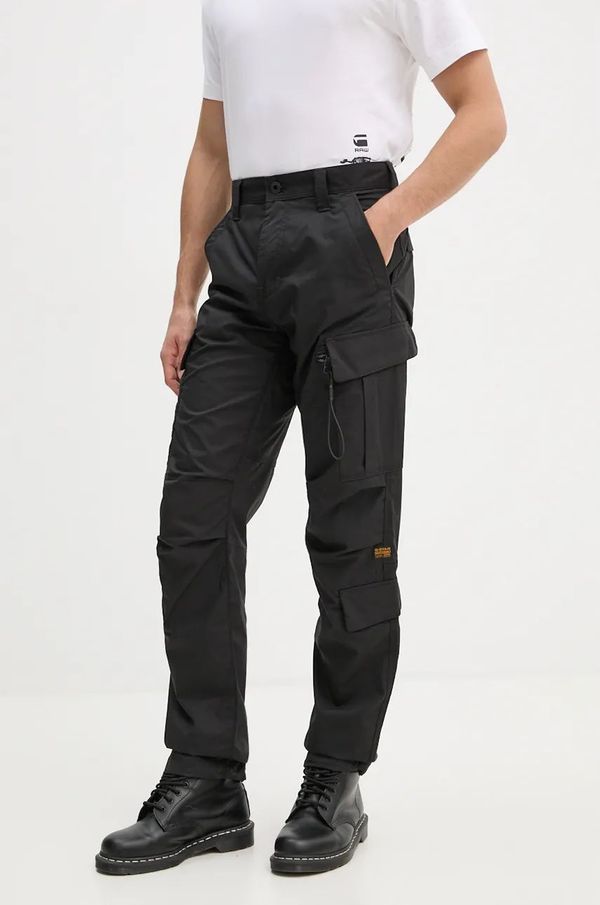 G-Star Raw Hlače G-Star Raw za muškarce, boja: crna, cargo kroj, D23677-D308