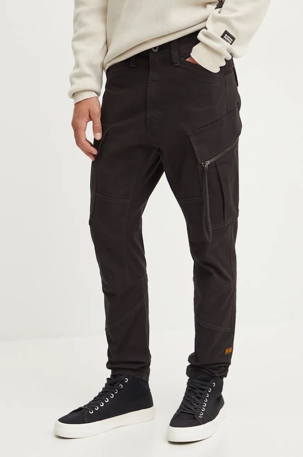 G-Star Raw Hlače G-Star Raw za muškarce, boja: crna, cargo kroj, D24307-D504