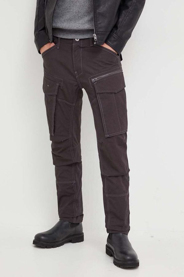 G-Star Raw Hlače G-Star Raw za muškarce, boja: siva, cargo kroj