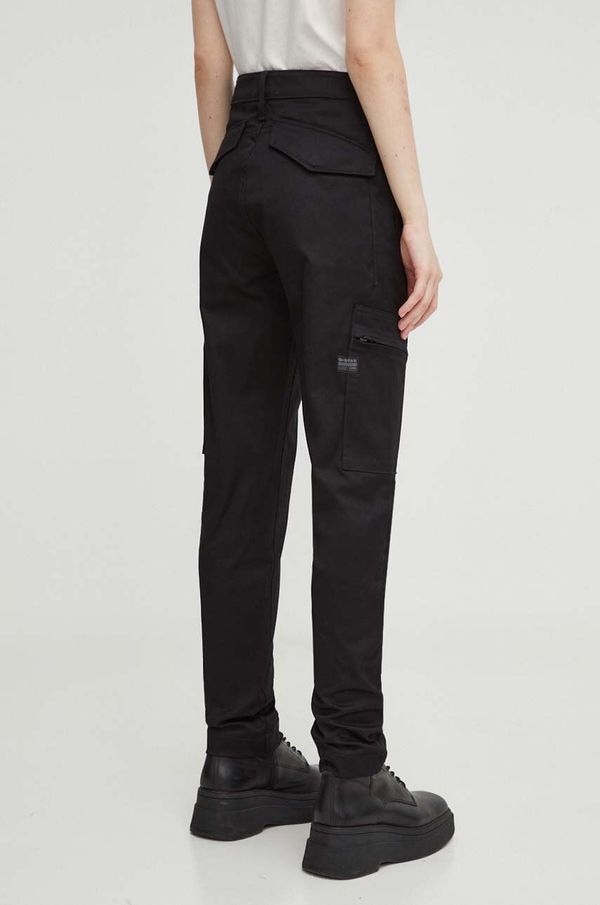 G-Star Raw Hlače G-Star Raw za žene, boja: crna, uski kroj, visoki struk
