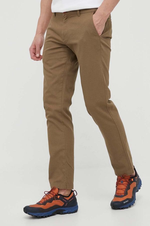 Helly Hansen Hlače Helly Hansen za muškarce, boja: zelena, chinos kroj