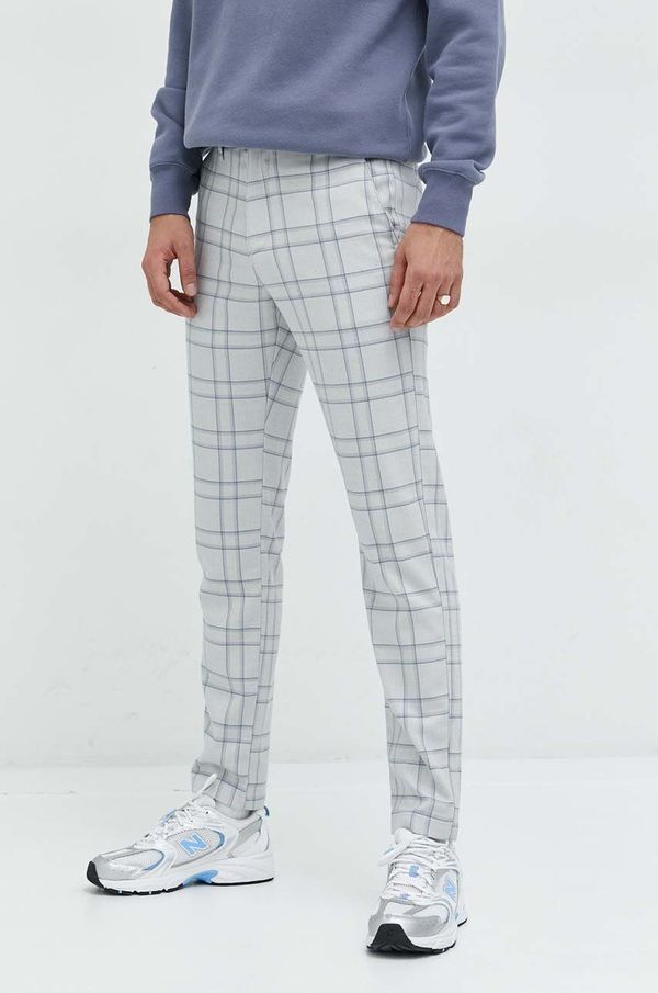 Hollister Co. Hlače Hollister Co. za muškarce, boja: siva, chinos kroj