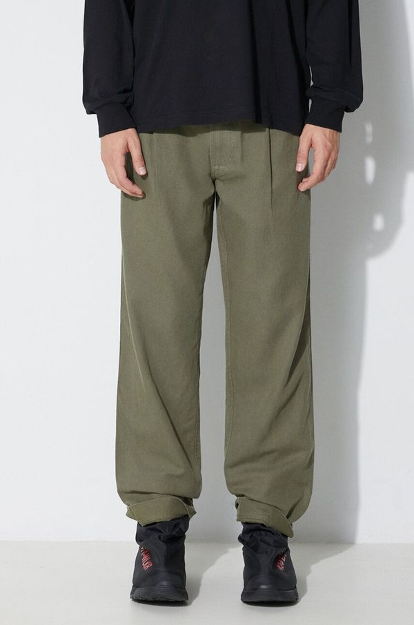Maharishi Hlače Maharishi U.S. Chino Loose za muškarce, boja: zelena, ravni kroj, 4604.OLIVE