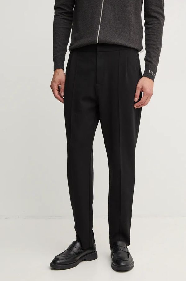 Michael Kors Hlače Michael Kors za muškarce, boja: crna, chinos kroj, CF452915MF