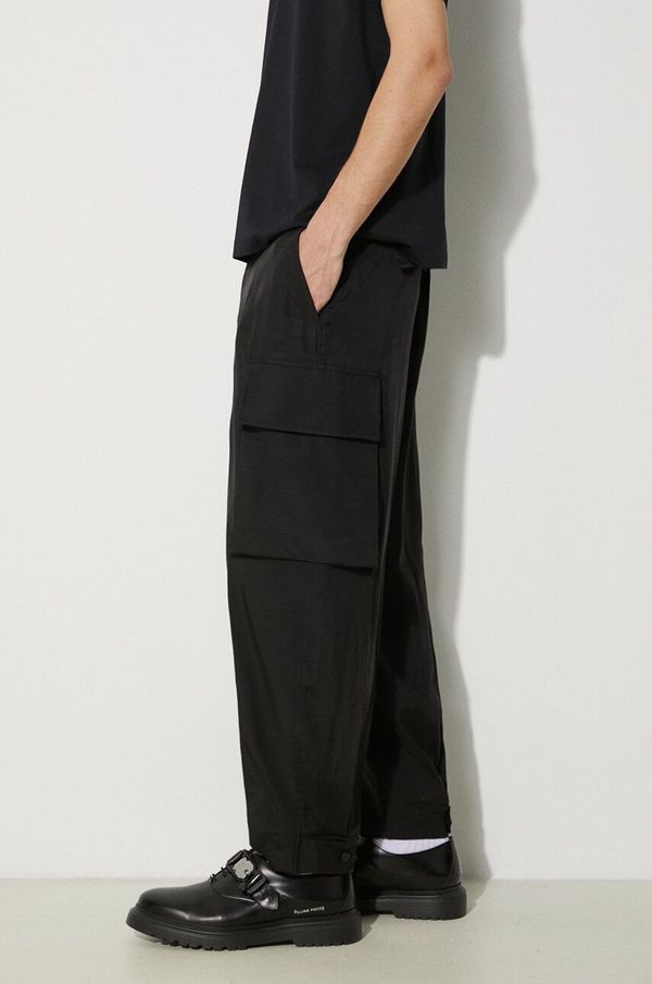 Neil Barrett Hlače Neil Barrett Fireman Loose Cargo Trousers za muškarce, boja: crna, cargo kroj, MY30077B-Y032-001N