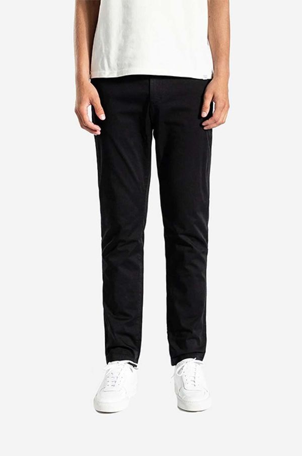 Norse Projects Hlače Norse Projects Aros Slim Light Stretch za muškarce, boja: crna, uski kroj, N25.0367.9999-9999