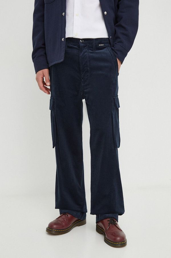 G-Star Raw Hlače od samta G-Star Raw boja: tamno plava, ravni kroj