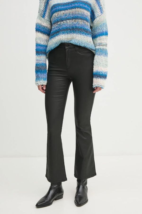 Pepe Jeans Hlače Pepe Jeans FLARE HW za žene, boja: crna, trapez, visoki struk, PL204733XM5