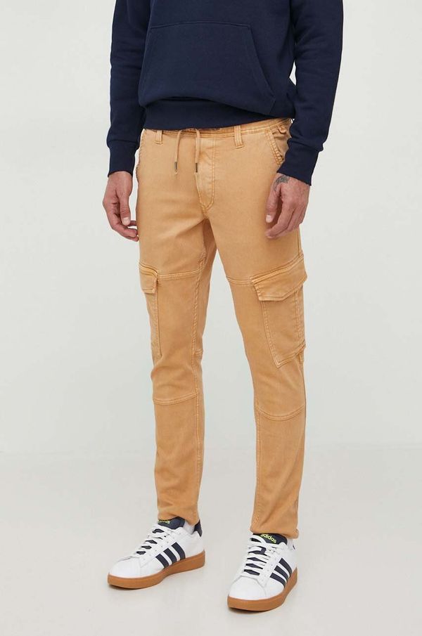 Pepe Jeans Hlače Pepe Jeans Jared za muškarce, boja: smeđa, cargo kroj