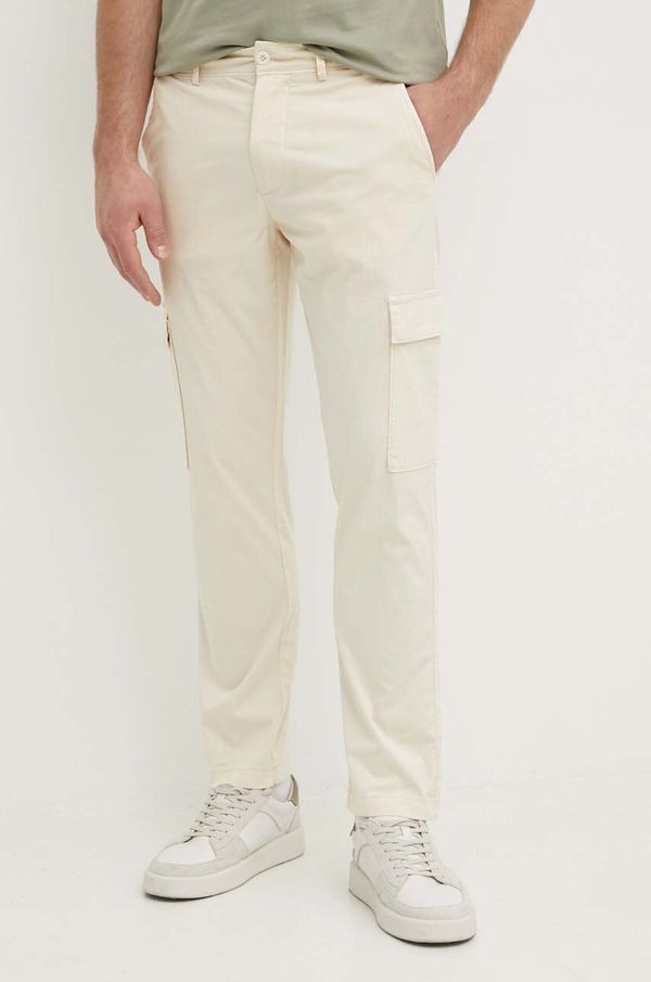 Pepe Jeans Hlače Pepe Jeans SLIM CARGO POPLIN za muškarce, boja: bež, cargo kroj, PM211770