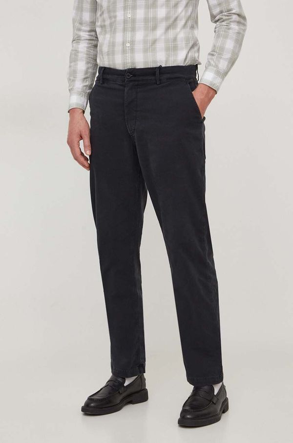 Pepe Jeans Hlače Pepe Jeans za muškarce, boja: crna, ravni kroj