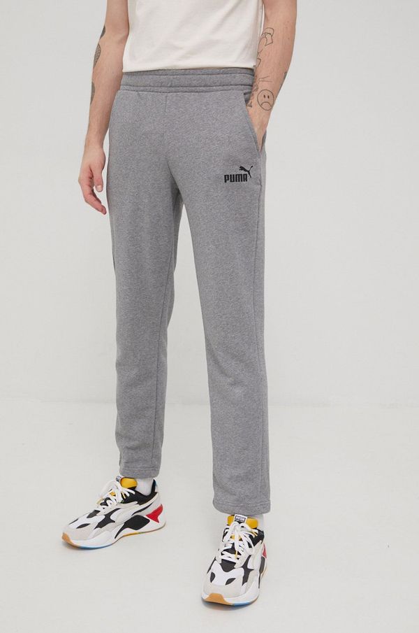 Puma Hlače Puma 586720 za muškarce, boja: siva, s tiskom, 586720