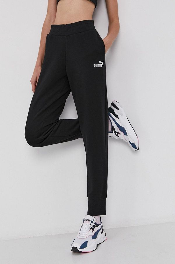 Puma Hlače Puma za žene, boja: crna, glatki materijal