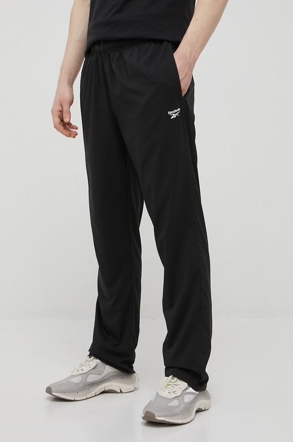 Reebok Hlače Reebok za muškarce, boja: crna