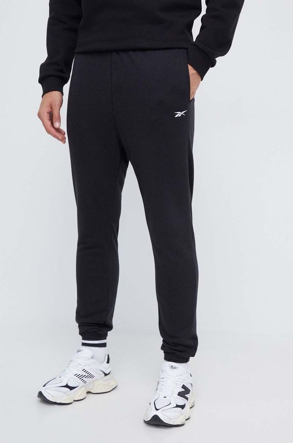 Reebok Hlače Reebok za muškarce, boja: crna, bez uzorka