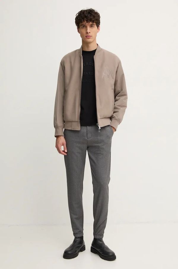 Calvin Klein Hlače s primjesom vune Calvin Klein boja: siva, K10K113421